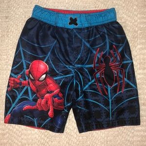 3/$18 Boys Small Spider-Man Swim Trunks